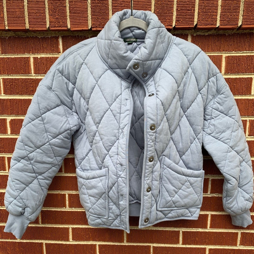Wild Fable - Blue Quilt Button Up Jacket - Size S
